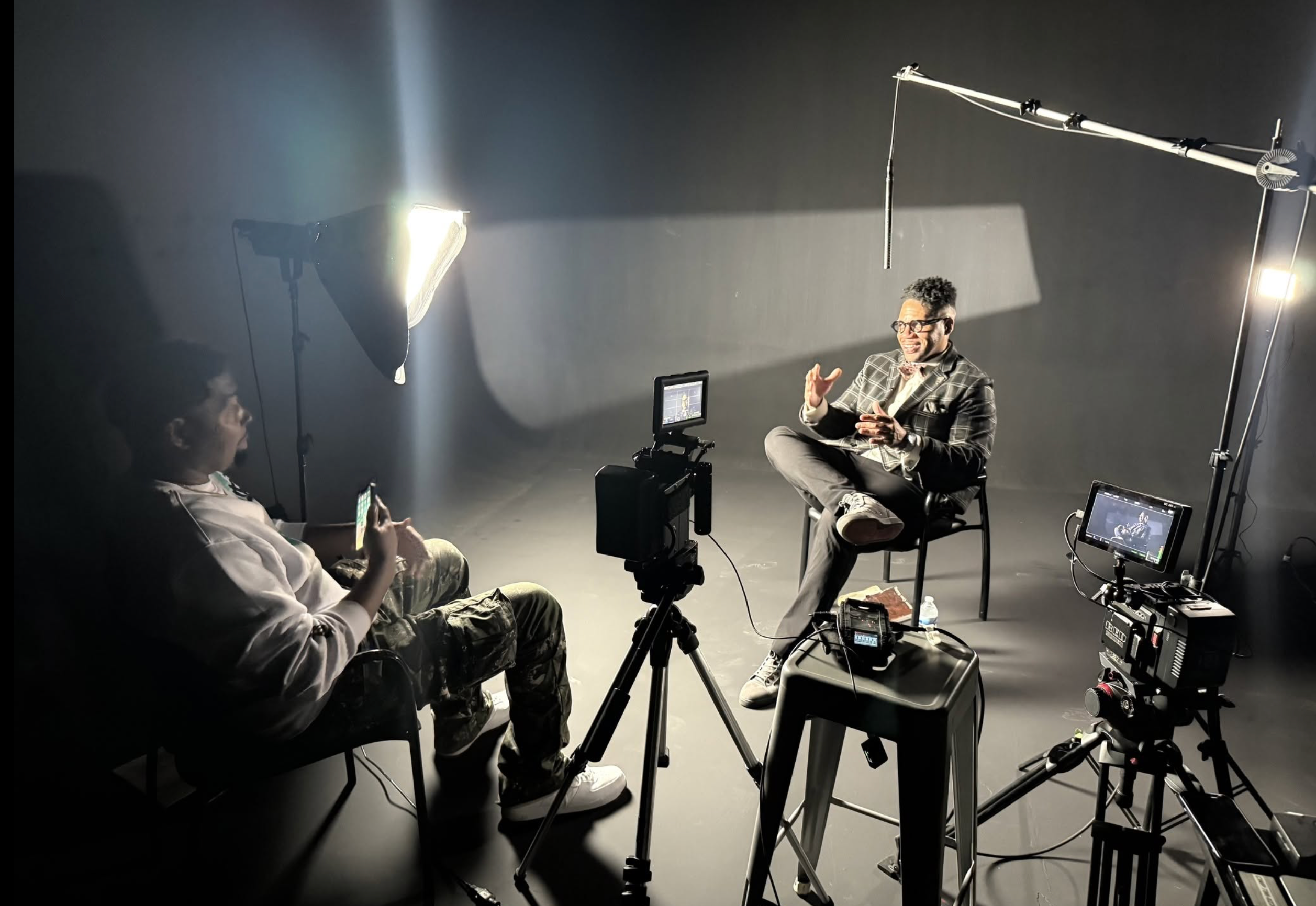 Professor Allan Hill on the set of Hidden Colors 6